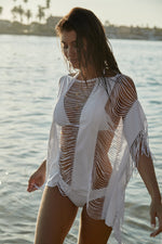 White Fringe Cover Up | PQ Swim image 5