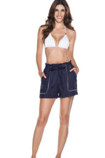 embellished linen shorts designer made ondademar navy blue silver embroidered stitching high quality designer made classy elegant sophisticated lightweight pockets belted cute pretty high end on sale clearance beach shorts buy online discounted canada usa luxury for less wide hemline elastic waist flattering mid rise luxury socialite look buy good quality online highly rated bargain hunter fashionista frequently purchases luxury fashion online travels often beauty maven affordable luxury designer cover up