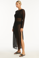 Long Sleeve Mesh Cover Up Dress | Sea Level Australia image 3
