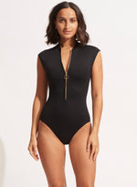Zip Front Swimsuit Sustainable | Seafolly Swimwear image 3