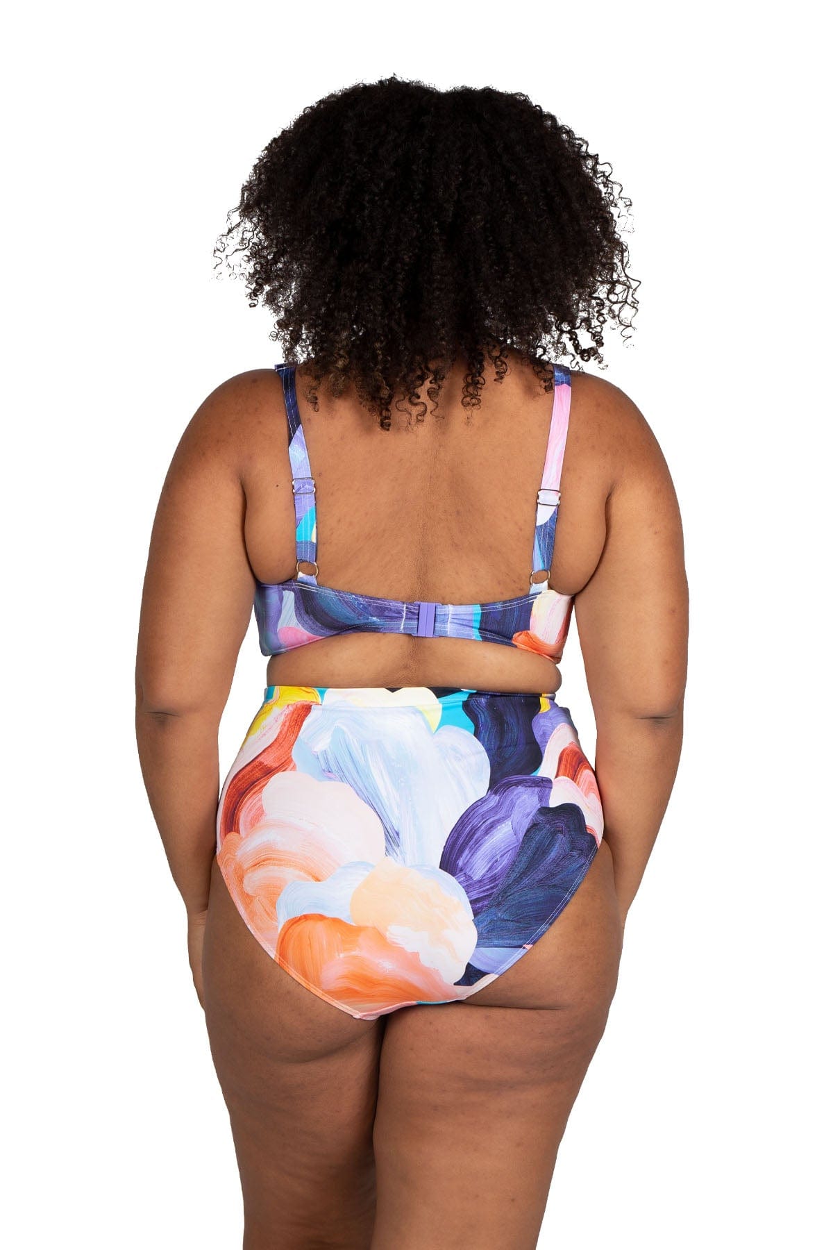 Ruched High Waist Bikini Bottoms Abstract | Artesands image 4