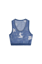 Mesh Cover Up Top Blue | Agua Bendita image 10