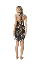 Gasparilla Carly Convertible Wrap Sustainable pool party Sarong best quality black floral cover up classy boutique resortwear