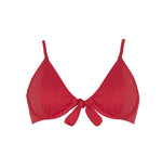 on sale Front Tie Bikini Top part of front tie bikini set red D Cup | PQ Swim discount sale on sunvixen.com luxury designer online swimwear boutique in Canada
