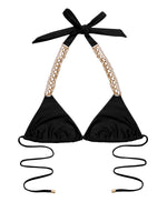 black jeweled bikini pearl embellished beach bunny swimwear pq swim luxury high end designer swimwear sexy glamorous crystal detail bikini skimpy cheeky bottoms sun vixen swimwear canada usa upscale resort wear ibiza tulum miami vacation pool party bikini celebrity style luxe black bikini rhinestone sparkle elegant rich girl beach look