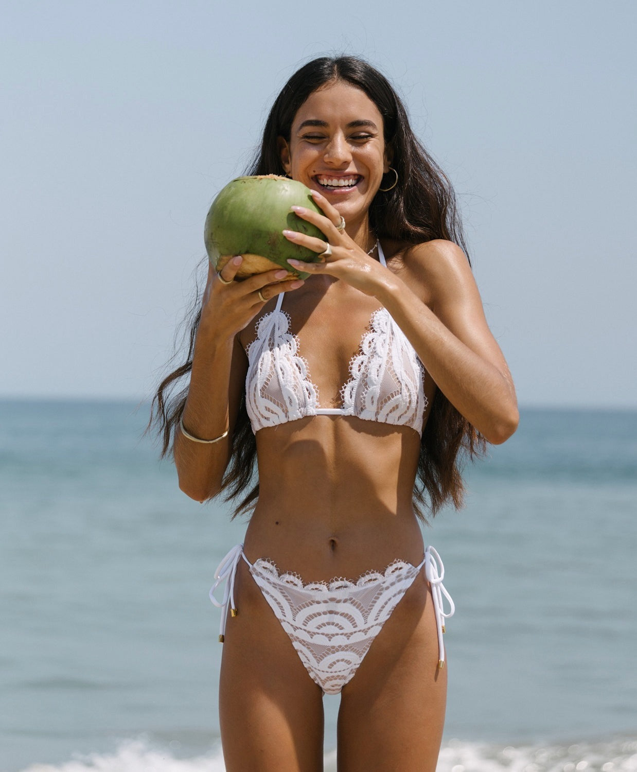 lace swimsuit bottoms pq swim white tie side luxury bikinis online