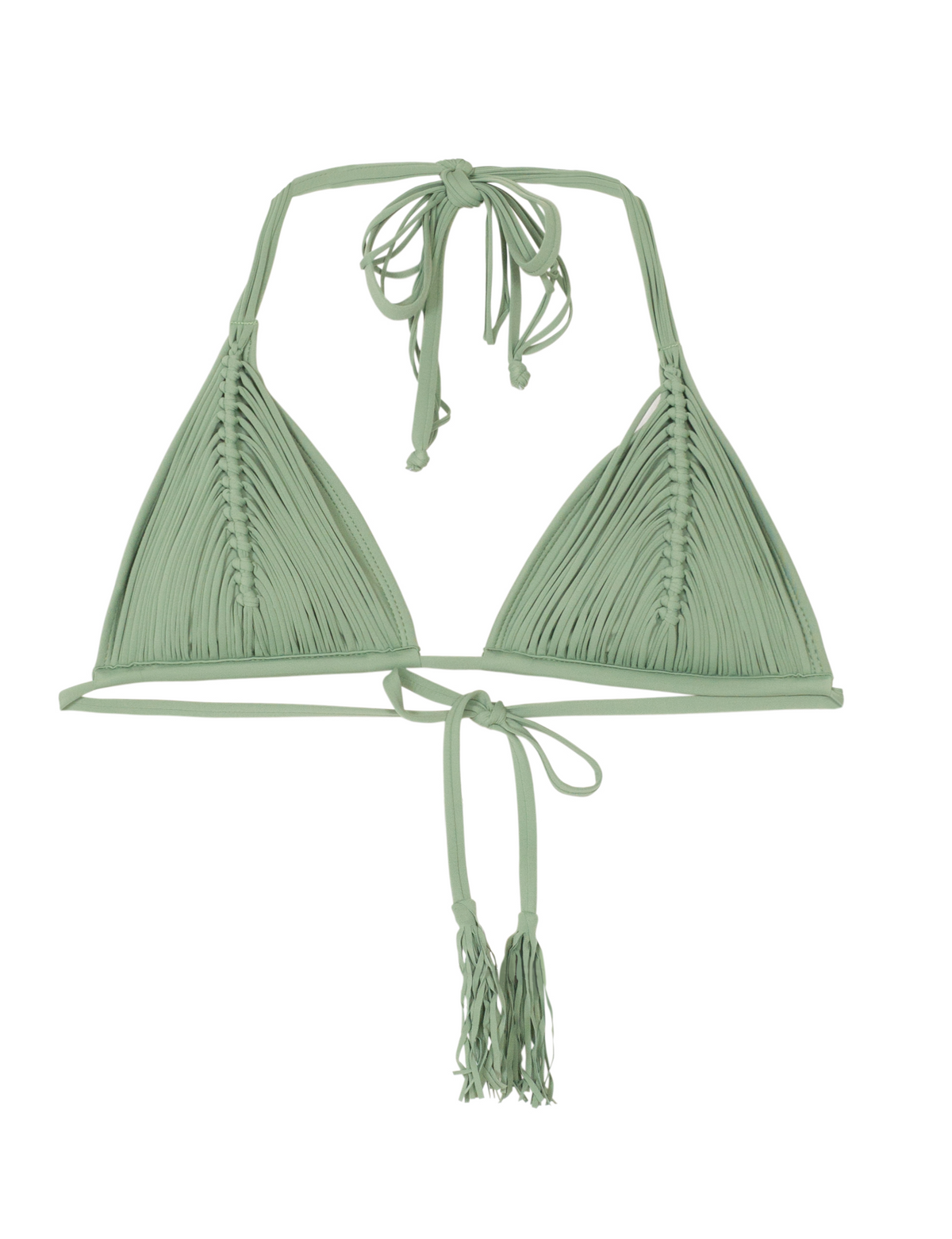 PQ Swim isla sage mint green bikini top elegant mom luxe sexy classy luxury triangle bikini women's designer swimwear sale usa