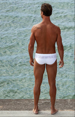 montenegro white mens swim briefs mesh low rise sexy hottest stylish buy online good quality high end fashionable seethrough mesh panel tight short mens euro style swim briefs gay pride sexiest good body socialite vacation designer luxury rich designer made tribe classy hot sexy tight shortest swim shorts mens great body good tan swim briefs european style fashionable high quality buy online shopping enthusiast travels reqularly resort swim men best swimwear gay resort travel high end high fashion net look 