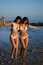 shop online white scalloped bikini top waverly lace halter bikini top pq swim sexy lace fanned teeny designer swimwear best quality cheeky bikini bottoms sun vixen swimwear USA Canada website