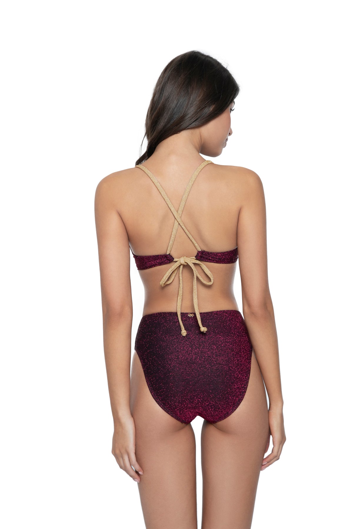 Shop online Garnet Hillary High Waist Bottoms Burgundy Bikini Set PQ Swim Garnet Evie Underwire Bralette classy luxury flattering luxury bikini sale designer swimsuits sale hottest good quality designer swimwear sale clearance canada