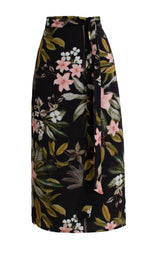 Gasparilla Carly Convertible Wrap Sustainable fashionable flattering glamorous best quality luxe black floral cover up Sarong