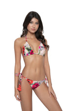 pq swim desert rose reversible tri floral bikini top tie side teeny triangle bikini set cheeky bikini bottoms sexy reversible swimsuit glamorous floral bikini luxury designer swimwear vancouver canada calgary miami ibiza tulum san francisco beachwear