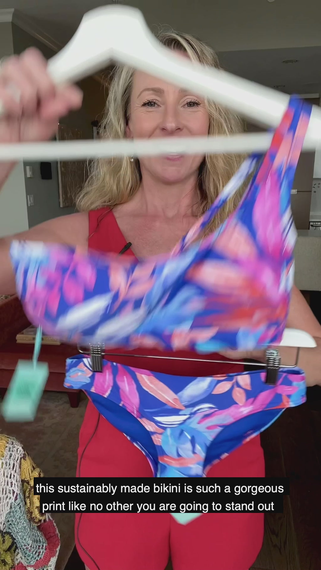 A mom from Dallas, Texas USA is wearing Cabana One Shoulder asymmetrical bikini top regular swimsuit pant tropical with multi strap sustainable cobalt blue Sea Level Australia bright blue bikini bottoms to sculpt her body. She bought this tummy control bikini bottoms and flattering bikini top online from sun vixen swimwear a luxury boutique website for best tummy control swimsuits, good quality tummy control bikini sets Detroit Michigan
slimming swimsuits Washington, DC, shapewear swimsuits Montreal, Quebec