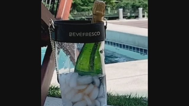 bevefresco black and gold wine chilling bag glamorous fashionable champagne cooling tote great gift idea under fifty dollars functional sturdy pvc base photo pocket shoulder bag gold chain handle shoulder pad cute modern bridesmaid gifts glamor gifts for woman who has everything pool beverage chilling hand bag unique fancy elegant sophisticated conversation starter luxury gift ideas party  gift buy 2 deal online shopping enthusiast best presents for socialite buy canada best canadian brands boutique designe