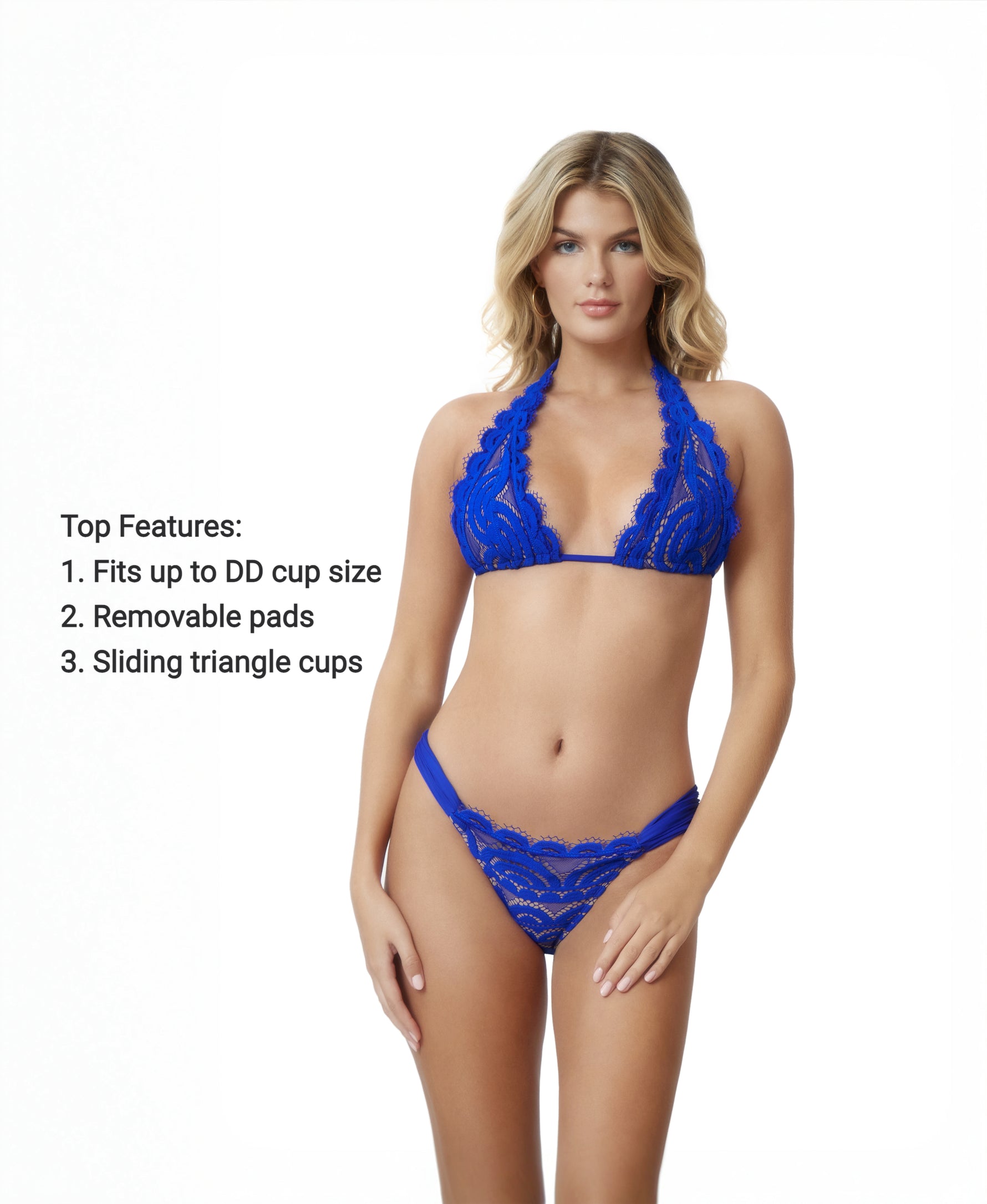 Famous Instagram influencer Los Angeles wears cobalt blue bikini top Waverly Lace Halter top pq swim Cobalt Blue Swim Suit Bottoms cheeky Lace Fanned Teeny on vacation. She purchased designer triangle bikini top, quality blue bikinis, resort swimsuits, upscale elegant beach cover ups from sun vixen swimwear top quality swimwear store 5 star reviews on google. It's good quality swimwear retailer for luxury shopper who purchase online beautiful swimsuits, hottest bikinis, yacht swimwear, luxury cruise bikinis