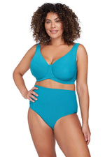 Rhapsody teal plus size bikini set Artesands Botticelli underwire bikini top for large bust support full coverage supportive bikini for big bust high waist tummy control bikini bottoms plus size swimwear Canada USA designer plus size swimsuit luxury curvy swimwear sexy plus size bikinis flattering high waisted bikini best plus size swimwear online boutique Montreal Canada high end womens swimwear curvy body swimsuit best tummy control bikini plus size women supportive bikini for heavy bust shaping bikini