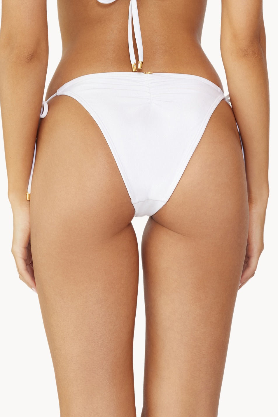 White Tie Side Bikini Bottoms PQ Swim waterlily tie teeny buy attractive gorgeous beautiful luxe best quality boutique bikinis Frilly White Bikini waterlily lace ruffle pq swim luxury swimsuits canada buy bikini online sun vixen swimwear