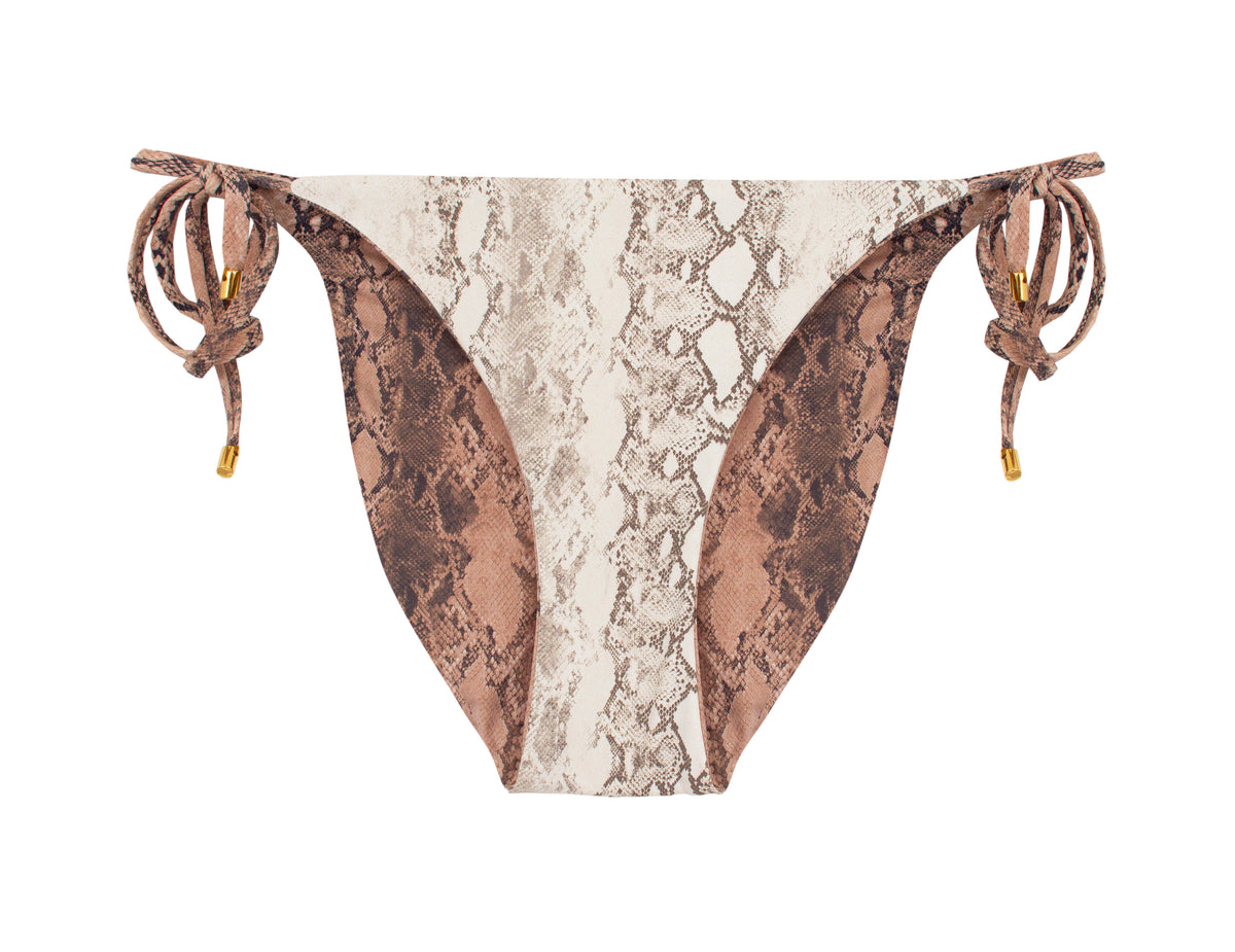 snake bikini bottoms kaa reversible tie side full bottoms pq swim full coverage reversible bikini bottoms snake print adjustable tie side fit luxury designer swimwear sale new york hawaii miami tulum ibiza canada usa
