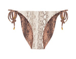 snake bikini bottoms kaa reversible tie side full bottoms pq swim full coverage reversible bikini bottoms snake print adjustable tie side fit luxury designer swimwear sale new york hawaii miami tulum ibiza canada usa