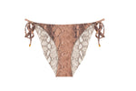 snake bikini bottoms kaa reversible tie side full bottoms pq swim reversible full coverage bikini bottoms snake print tie side design low rise flattering fit luxury designer swimwear clearance dubai st tropez miami ibiza tulum