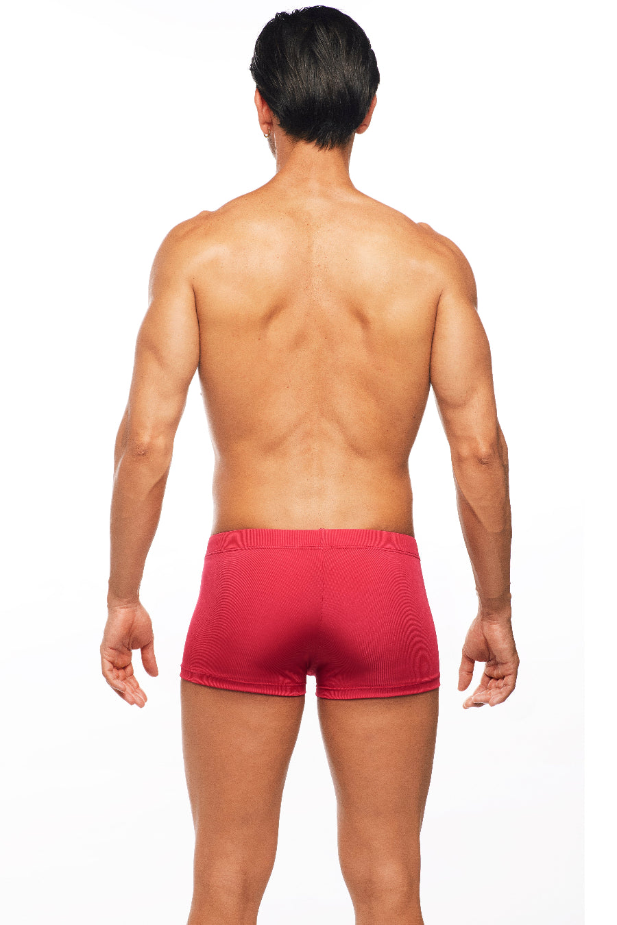 tribe fire red swim trunks boxer brief swim mens short shorts tight sexy 2 inch inseam elastic waist drawstring front luxury ribbed textured fabric high end fashionable euro style mens swim shorts hottest good body great legs swimmers reinforced front smooth look baywatch designer swim shorts for hot body men gay style european look stylish resort swim glamorous skimpy tightest shortest expensive online shopping enthusiast purchases luxury fashion frequently travels often buy usa canada siren hot pool boy