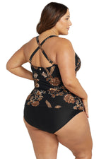 A plus size woman from Regina wearing Underwire Tummy Control Tankini Top Chantique Raphael E/F Artesands on beach vacation to Majorca. She shopped her high quality slimming tankini set from sun vixen swimwear boutique website. Its a to rated retail womens swimwear store for stylish shoppers who like name brand good quality bathing suits, flattering swimsuits, tummy control bikini bottoms, best swimsuits for sagging breasts. Women from Montreal, Calgary, Dallas, Philadelphia shop here for best beachwear